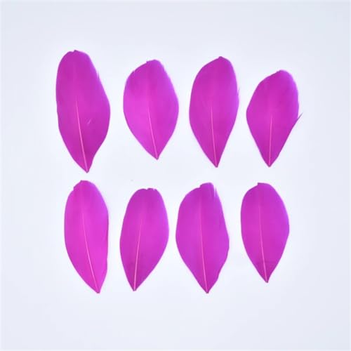 HKSDKABOP Handwerksdekoration mit Federn, Gänsefedern for die Schmuckherstellung, DIY-Handwerk, 5–8 cm, Mehrfarbig, Packung mit 20–200 Stück(Rose,50Pcs) von HKSDKABOP