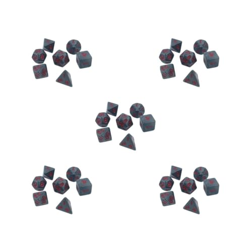 Polyeder-Würfel, Partyspiel-Würfel, D4, D8, D10, D6, D12, D20, für Kartenspiele, 5er-Set, 7 Stück von HKWFKAWA