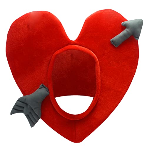 HKYFNNBW - Valentinstags-Amor-Kostüm, rotes herzförmiges Kostüm, Geburtstag, Jahrestag, Cosplay, Zubehör für Erwachsene (Rot 9, Einheitsgröße) von HKYFNNBW