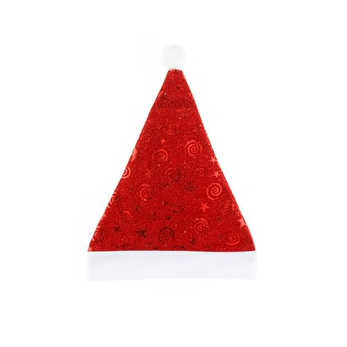 HKYFNNBW Weihnachtsmütze für Erwachsene und Kinder, Weihnachtsparty-Hut, Cosplay, Kostüm, Requisiten, Zubehör, Neujahrshut (rot, 28 x 40 cm) von HKYFNNBW