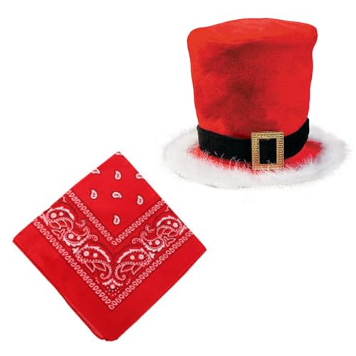 HLBEST Große Weihnachtsmütze, Bandana für Familientreffen, Kostüm-Requisiten, Weihnachtsmannmützen, Neujahrsparty, Feier, Kopfbedeckung HLBEST Große Weihnachtsmütze, Bandana für Familientreffen, Kostüm-Requisiten, Weihnachtsmannmützen, Neujahrsparty, Feier, Kopfbedeckung von HLBEST