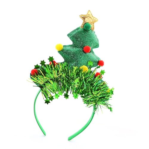 HLBEST Weihnachtsbaumstirnband Festival Haarzubehör Für Frauen Männer Kinder Urlaub Party Dekoration Mit Verstellbarem Stoff Band Stoff Weihnachtsstirnbänder von HLBEST