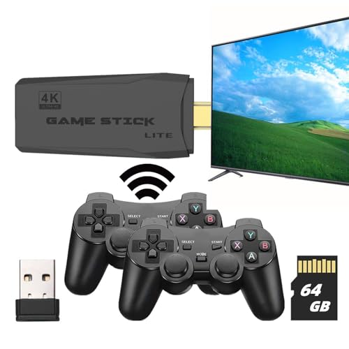 HLF 2.4G Mini-Spielstick Wireless-Controller-Gamepad Familienspiel HDMI-Ausgang 18500 kostenlose Spiele mehrere Simulatoren Spiele können archiviert/durchsucht/gesammelt Werden von HLF