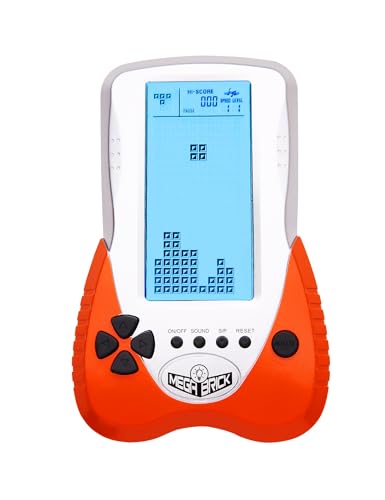 HLF New Brick Spielekonsole Großbildblaue Hintergrundbeleuchtung Helligkeit kann angepasst Werden in 23 Spiel mit Lithium-Batterie kompatibel und AAA-Batterien können Kopfhörer anschließen (Orange) HLF New Brick Spielekonsole Großbildblaue Hintergrundbeleuchtung Helligkeit kann angepasst Werden in 23 Spiel mit Lithium-Batterie kompatibel und AAA-Batterien können Kopfhörer anschließen (Orange) von HLF