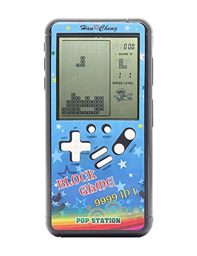 HLF Retro-Block-Spielekonsole Brick-Spielekonsole mit Farbschale und großem Bildschirm, angetrieben von Build 23-Spielen und mit einem kleinen Körper (Schwarz) von HLF