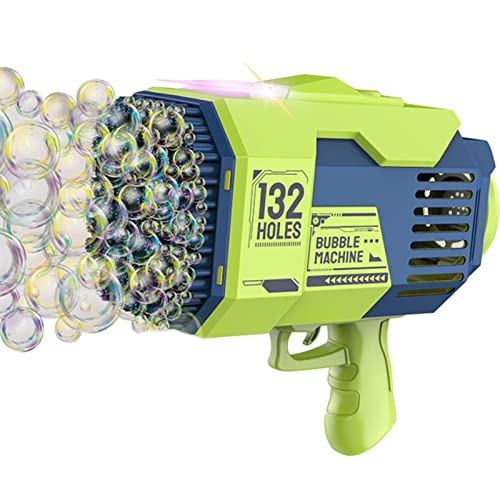 Seifenblasenpistole Für Kinder Seifenblasen Pistole, Automatischer Seifenblasenpistole Mit Led Lichter, Gatling Seifenblasen Gun, Bubble Gun, Bubbles Spielzeug von HLJS