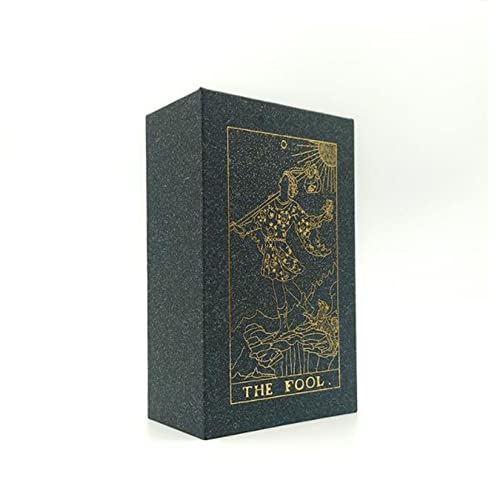 HLONGG Tarot Karten Deck mit Reiseführer Classic 78 Deck Bunte wasserdichte holographische Glückszählige Spiel für Anfänger Partys Familien Abendessen,Schwarz HLONGG Tarot Karten Deck mit Reiseführer Classic 78 Deck Bunte wasserdichte holographische Glückszählige Spiel für Anfänger Partys Familien Abendessen,Schwarz von HLONGG