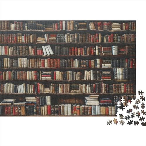 Bücherregal Puzzle 1000 Teile,für Erwachsene, Impossible Puzzle,farbenfrohes Legespiel,GesKükenlichkeitsspiel Für Die Ganze Familie,Erwachsenenpuzzle Puzzel 1000pcs (75x50cm) von HLXZMCVBT