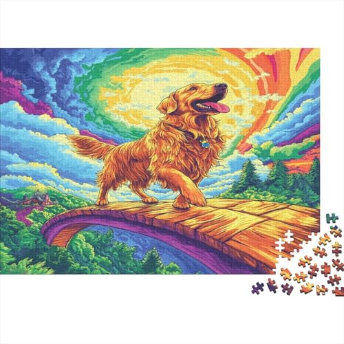 Der Labrador Retriever Puzzle 1000 Teile Erwachsene Erwachsene Klassische Puzzles 1000 Teile Erwachsene Puzzlespiel Schwer Pädagogisches Spielzeug Erwachsene Kinder Puzzel 1000pcs (75x50cm von HLXZMCVBT