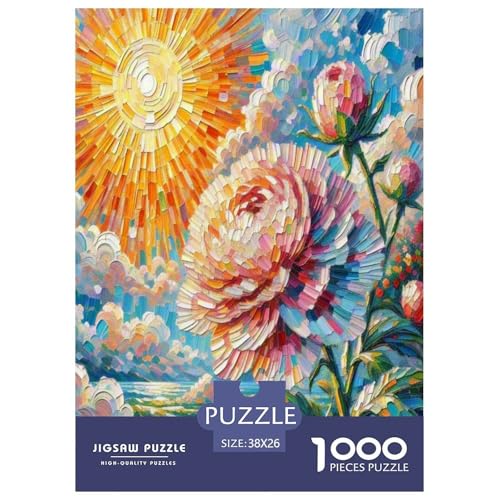 Fatsia Japonica Blumen Puzzle 1000 Teile Schwer Puzzle Spielzeug Lernspiel Impossible Herausforderungsspielzeug Für Erwachsene Und Kinder Ab 12 Jahren 38x26cm/1000pcs von HLXZMCVBT