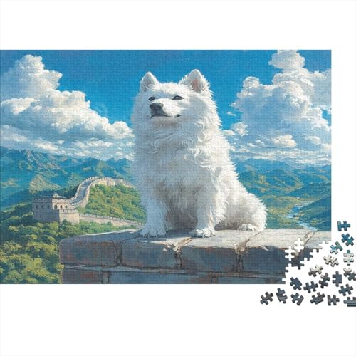 Japanischer Spitz Puzzlespiel 1000 Teile Puzzle Für Erwachsene Und Kinder Ab 14 Jahren, Erwachsenen Puzzlespiel Puzzel 1000pcs (75x50cm) von HLXZMCVBT
