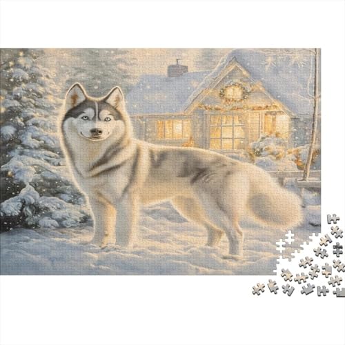 Sibirischer Husky Puzzlespiel 1000 Teile Puzzle Für Erwachsene Und Kinder Ab 14 Jahren, Puzzle Erwachsenen Puzzlespi Puzzel 1000pcs (75x50cm) von HLXZMCVBT