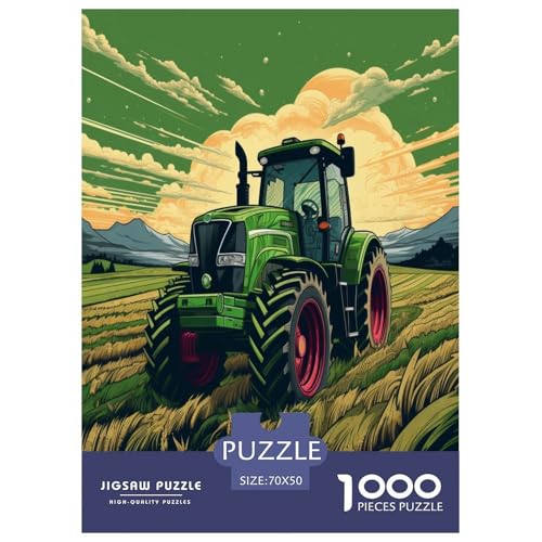 Traktor Equipment Lastwagen Puzzle 1000-teilige Schwer Puzzle Spielzeug Pädagogisches Spiel Impossible Herausforderungsspielzeug Für Erwachsene Und Kinder in Bewährter 70x50cm/1000pcs von HLXZMCVBT