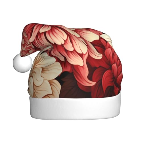 Allmählich blühende Blumen Weihnachtsmütze, Weihnachtsmannmützen für Erwachsene, Samt, Komforthut für Neujahr, festliche Party Allmählich blühende Blumen Weihnachtsmütze, Weihnachtsmannmützen für Erwachsene, Samt, Komforthut für Neujahr, festliche Party von HMBGFW