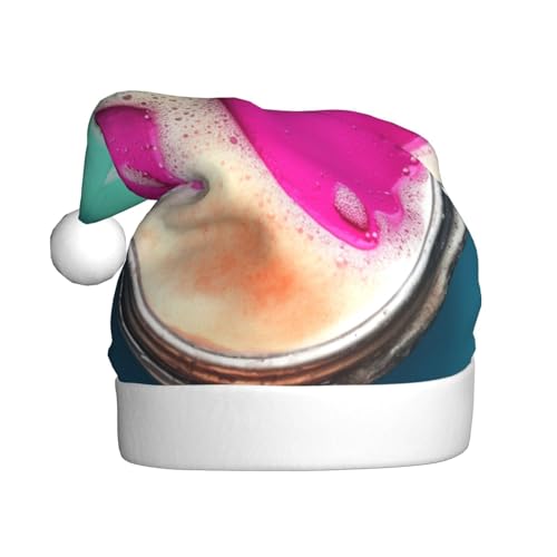 Blaue und violette Schaumstoffboxen, Weihnachtsmütze, Weihnachtsmannmützen für Erwachsene, Samt, Komforthut für Neujahr, festliche Party Blaue und violette Schaumstoffboxen, Weihnachtsmütze, Weihnachtsmannmützen für Erwachsene, Samt, Komforthut für Neujahr, festliche Party von HMBGFW