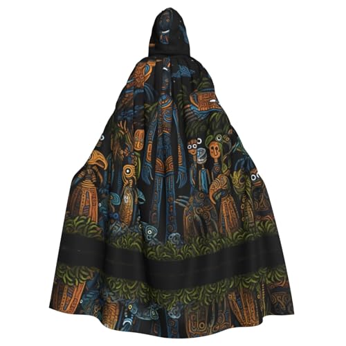 Brasilianischer Amazonas-Indianer Kapuzenumhang – extra großer Herren- und Damen-Kapuzenumhang – Halloweenumhang – Cosplay-Kostüm von HMBGFW