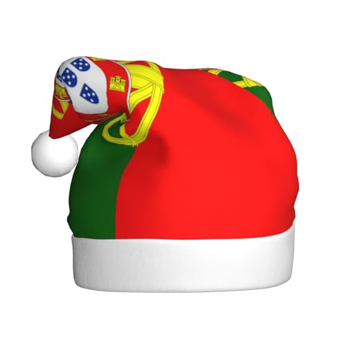 Flagge Portugals Weihnachtsmütze, Weihnachtsmannmützen für Erwachsene, Samt, bequem, für Neujahrsparty Flagge Portugals Weihnachtsmütze, Weihnachtsmannmützen für Erwachsene, Samt, bequem, für Neujahrsparty von HMBGFW