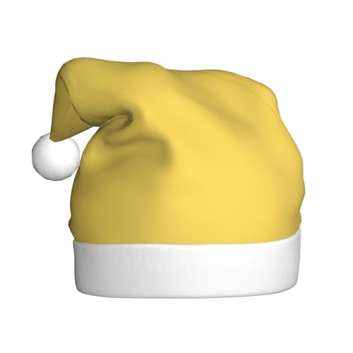 Gelbliche Weihnachtsmütze, Weihnachtsmannmützen für Erwachsene, Samt, Komforthut für Neujahr, festliche Party Gelbliche Weihnachtsmütze, Weihnachtsmannmützen für Erwachsene, Samt, Komforthut für Neujahr, festliche Party von HMBGFW