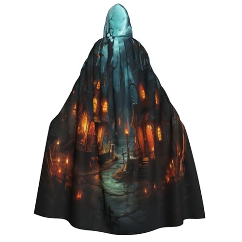 Halloween Castle Kapuzenumhang – extra großer Herren- und Damen-Kapuzenumhang – cHalloween-Umhang – Cosplay-Kostüm von HMBGFW
