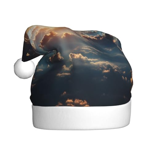 Himmel in der Sonne Weihnachtsmütze, Nikolausmützen für Erwachsene, Samt, Komfort-Hut für Neujahr, festliche Party Himmel in der Sonne Weihnachtsmütze, Nikolausmützen für Erwachsene, Samt, Komfort-Hut für Neujahr, festliche Party von HMBGFW