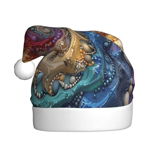 Jeweled Weihnachtsmütze mit Wasserwellen, Weihnachtsmannmützen für Erwachsene, Samt, bequem, für Neujahrsparty Jeweled Weihnachtsmütze mit Wasserwellen, Weihnachtsmannmützen für Erwachsene, Samt, bequem, für Neujahrsparty von HMBGFW