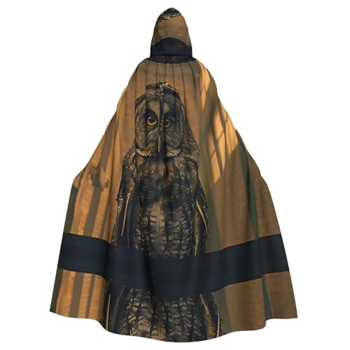 Kapuzenumhang mit Eule, extra groß, für Herren und Damen, Halloween-Umhang, Cosplay-Kostüm Kapuzenumhang mit Eule, extra groß, für Herren und Damen, Halloween-Umhang, Cosplay-Kostüm von HMBGFW