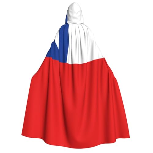 Kapuzenumhang mit Flagge von Chile, extra groß, für Herren und Damen, Halloween-Umhang, Cosplay-Kostüm Kapuzenumhang mit Flagge von Chile, extra groß, für Herren und Damen, Halloween-Umhang, Cosplay-Kostüm von HMBGFW