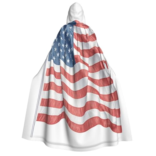 Kapuzenumhang mit amerikanischer Flagge, extra groß, für Herren und Damen, Halloween-Umhang, Cosplay-Kostüm Kapuzenumhang mit amerikanischer Flagge, extra groß, für Herren und Damen, Halloween-Umhang, Cosplay-Kostüm von HMBGFW