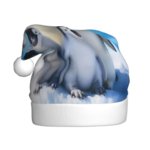 Mutter-Pinguin und Baby-Weihnachtsmütze, Weihnachtsmannmützen für Erwachsene, Samt, bequem, für Neujahrsparty Mutter-Pinguin und Baby-Weihnachtsmütze, Weihnachtsmannmützen für Erwachsene, Samt, bequem, für Neujahrsparty von HMBGFW