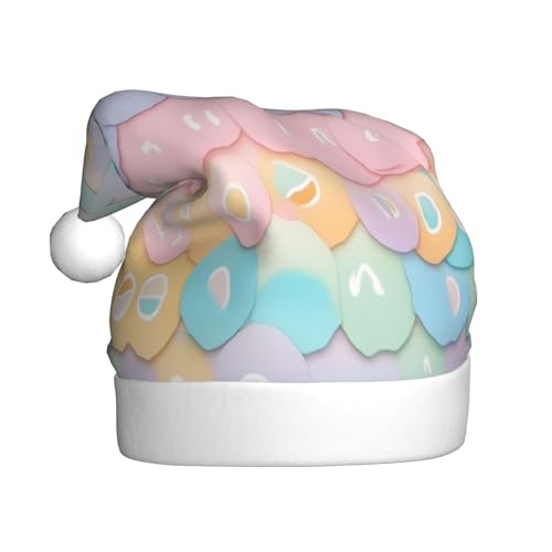 Unregelmäßige, bunte Puzzle-Weihnachtsmütze, Weihnachtsmannmützen für Erwachsene, Samt, bequeme Mütze für Neujahr, festliche Party Unregelmäßige, bunte Puzzle-Weihnachtsmütze, Weihnachtsmannmützen für Erwachsene, Samt, bequeme Mütze für Neujahr, festliche Party von HMBGFW