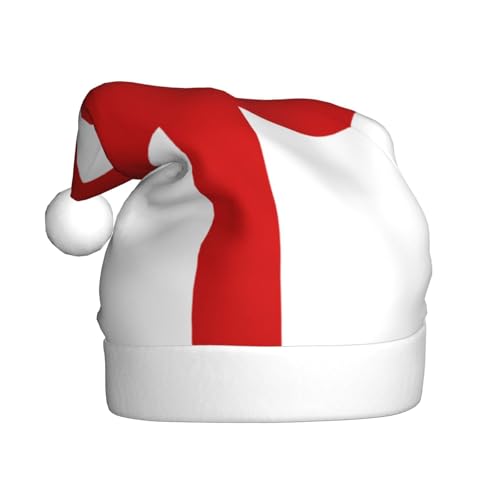 Weihnachtsmütze mit England-Flagge, Weihnachtsmannmützen für Erwachsene, Samt, bequem, für Neujahrsparty Weihnachtsmütze mit England-Flagge, Weihnachtsmannmützen für Erwachsene, Samt, bequem, für Neujahrsparty von HMBGFW