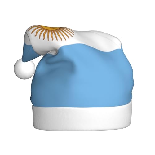 Weihnachtsmütze mit argentinischer Flagge, Weihnachtsmannmützen für Erwachsene, Samt, bequem, für Neujahrsparty Weihnachtsmütze mit argentinischer Flagge, Weihnachtsmannmützen für Erwachsene, Samt, bequem, für Neujahrsparty von HMBGFW