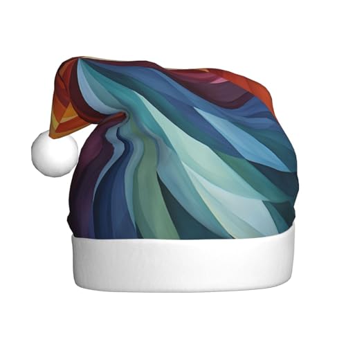 Weihnachtsmütze mit bunten Paletten, Weihnachtsmannmützen für Erwachsene, Samt, bequeme Mütze für Neujahr, festliche Party Weihnachtsmütze mit bunten Paletten, Weihnachtsmannmützen für Erwachsene, Samt, bequeme Mütze für Neujahr, festliche Party von HMBGFW