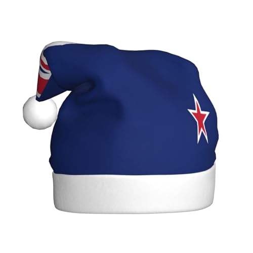 Weihnachtsmütze mit neuseeländischer Flagge, Weihnachtsmannmützen für Erwachsene, Samt, bequem, für Neujahr, festliche Party Weihnachtsmütze mit neuseeländischer Flagge, Weihnachtsmannmützen für Erwachsene, Samt, bequem, für Neujahr, festliche Party von HMBGFW