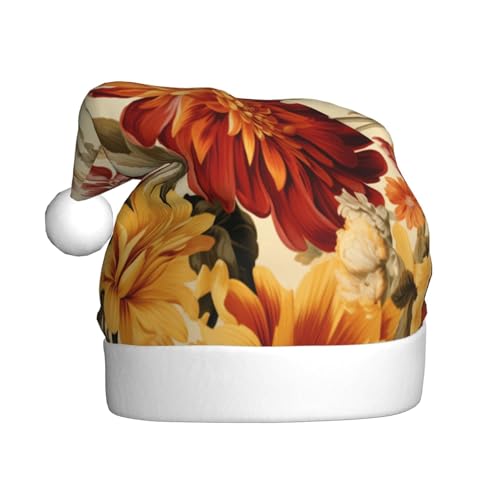Weihnachtsmütze mit schönen Blumen, Weihnachtsmannmützen für Erwachsene, Samt, bequem, für Neujahrsparty Weihnachtsmütze mit schönen Blumen, Weihnachtsmannmützen für Erwachsene, Samt, bequem, für Neujahrsparty von HMBGFW
