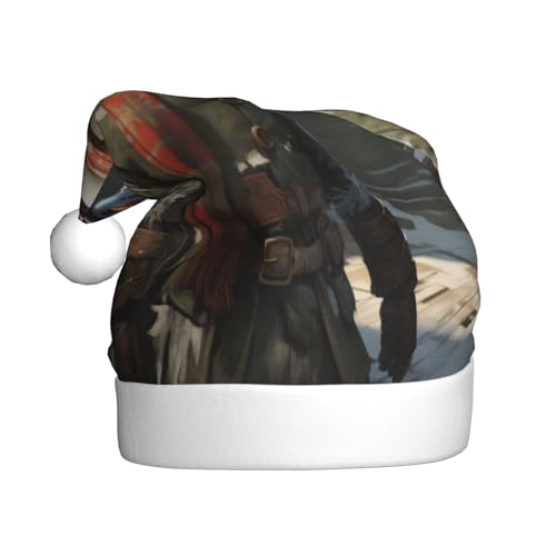 Yeti Warrior Weihnachtsmütze, Nikolausmützen für Erwachsene, Samt, Komfortmütze für Neujahr Festliche Party Yeti Warrior Weihnachtsmütze, Nikolausmützen für Erwachsene, Samt, Komfortmütze für Neujahr Festliche Party von HMBGFW