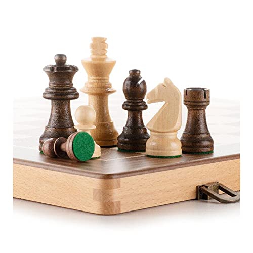 LEGU Schachset Professionelles Schachset Klappschachbrett-Set mit Teilen Aufbewahrungsschlitzen Handgemachtes Reise-Schachspiel Set für Erwachsene Internationales Schach (Material: Buche Schachbrett) LEGU Schachset Professionelles Schachset Klappschachbrett-Set mit Teilen Aufbewahrungsschlitzen Handgemachtes Reise-Schachspiel Set für Erwachsene Internationales Schach (Material: Buche Schachbrett) von HMEI