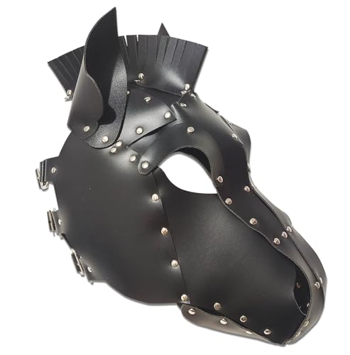 HMILY Handgefertigte Einhornmaske Vollgesichtshaube Cosplay Steampunk Halloween Kostüm Requisiten (HM-1) von HMILY
