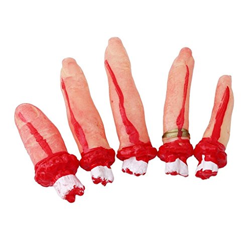 HMILYDYK Blutig gruselige Horror-Fälschung mit abgetrennten Fingern, Halloween-Dekoration von HMILYDYK