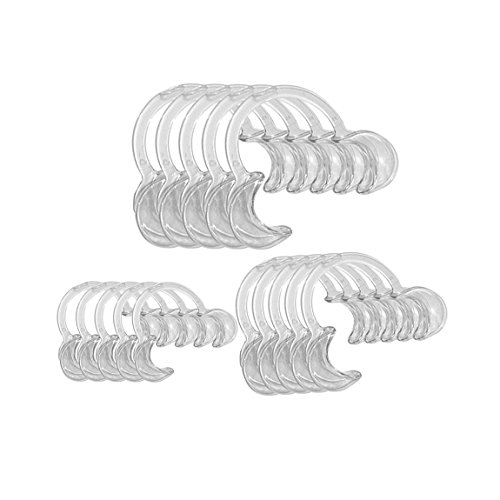 HMILYDYK Mundstücke Ersatz C-Form Wangenhalter für Mundschutz Challenge Game oder Zahnheilkunde Clear Dental Mundöffner, 15 Stück (5 Small 5 Medium 5 Large) von HMILYDYK