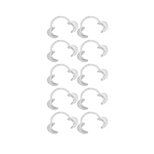 Mundspreizer, Ersatzstücke, C-Form, Wangenretraktor für Mundschutz-Herausvorderungsspiel oder Zahnmedizin, transparent, 10 Stück, Small(96*70*20mm) von HMILYDYK