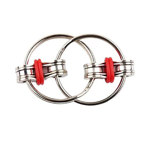 hmilydyk zappeln Flippy Kette Stahl Bike Schlüsselanhänger zappeln Stress Reducer Spielzeug für Kinder und Erwachsene hinzufügen ADHD Angst, rot hmilydyk zappeln Flippy Kette Stahl Bike Schlüsselanhänger zappeln Stress Reducer Spielzeug für Kinder und Erwachsene hinzufügen ADHD Angst, rot von HMILYDYK