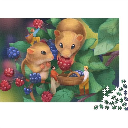 Kunst Malerei Holzpuzzle 1000 Teile Geschenke Für Frauen, Tiere Märchen Männer,Holzpuzzle Erwachsene 1000pcs (75x50cm) von HMLTD