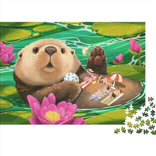 Kunst Malerei Holzpuzzle 300 Teile Geschenke Für Frauen, Tiere Märchen Männer,Holzpuzzle Erwachsene 300pcs (40x28cm) von HMLTD