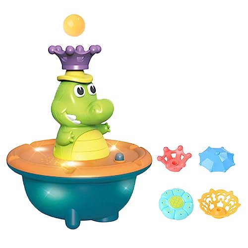 HMLTD Wassersprühspielzeug - Interaktives Duschspielzeug in Krokodilform mit bunten Lichtern,Kleinkind-Outdoor-Spielzeug für Kinder, Jungen, Mädchen ab 12 Monaten, Geschenkideen zum Geburtstag von HMLTD