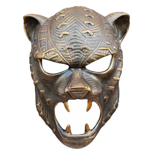 HMLZSJ Blacks Panthers Maske Cosplay Gruselige Halloween Maske Kopfbedeckung Maskerade für Party Teufel Cosplay Kostüm Requisiten Harz von HMLZSJ