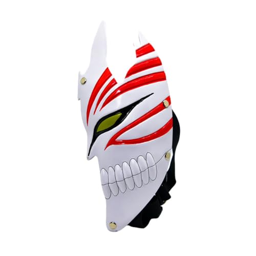 HMLZSJ Bleachs Kurosakis Ichigos Half Face Cosplay Masken Halloween Maske Karneval Ostern Maske für Halloween Party Requisiten HMLZSJ Bleachs Kurosakis Ichigos Half Face Cosplay Masken Halloween Maske Karneval Ostern Maske für Halloween Party Requisiten von HMLZSJ