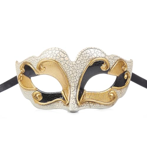 HMLZSJ Cracked Half Face Mask Cosplay Creepy Halloween Mask Headgear Masquerade for Party Devil Cosplay Costume Props Plastics HMLZSJ Cracked Half Face Mask Cosplay Creepy Halloween Mask Headgear Masquerade for Party Devil Cosplay Costume Props Plastics von HMLZSJ