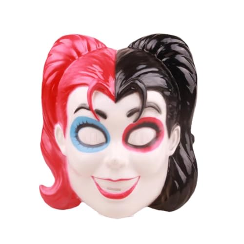 HMLZSJ Harleys Quinns Maske Cosplay Gruselige Halloween Maske Kopfbedeckung Maskerade für Party Teufel Cosplay Kostüm Requisiten Kunststoff HMLZSJ Harleys Quinns Maske Cosplay Gruselige Halloween Maske Kopfbedeckung Maskerade für Party Teufel Cosplay Kostüm Requisiten Kunststoff von HMLZSJ