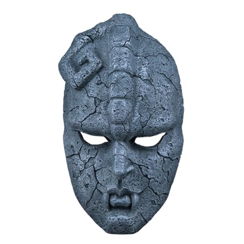 HMLZSJ JoJo's Bizarres Adventures Stone Medicos Maske Cosplay Gruselige Halloween Maske Kopfbedeckung Maskerade für Party Teufel Cosplay Kostüm Requisiten Harz von HMLZSJ